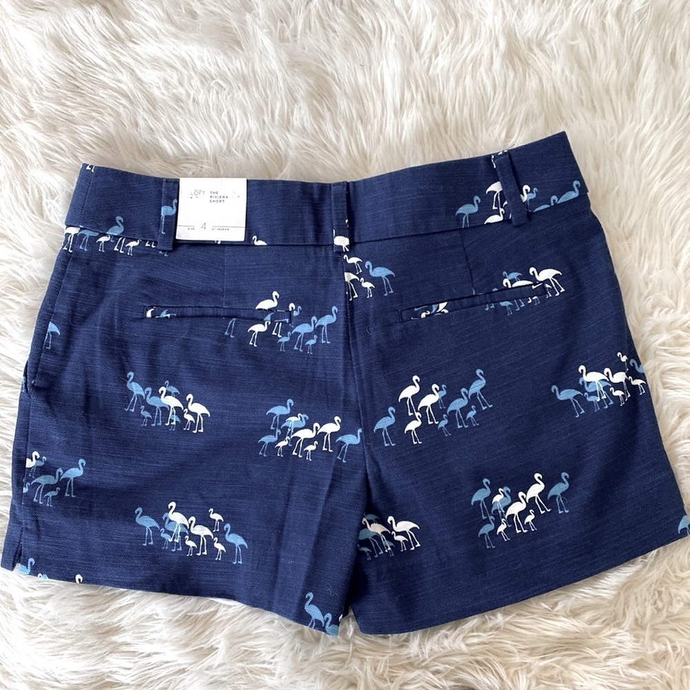 Ann Taylor Loft The Riviera Blue Flamingo Short - Picture 9 of 11